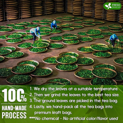 FreshDrinkUS, Premium 135 Senna Leaf Tea Bags, 100% Natural & Pure from Senna Leaves. Loose Leaf Senna Herbal Tea, Made with Natural Material Tea Bags. No Sugar, No Caffeine, No Gluten, Vegan.