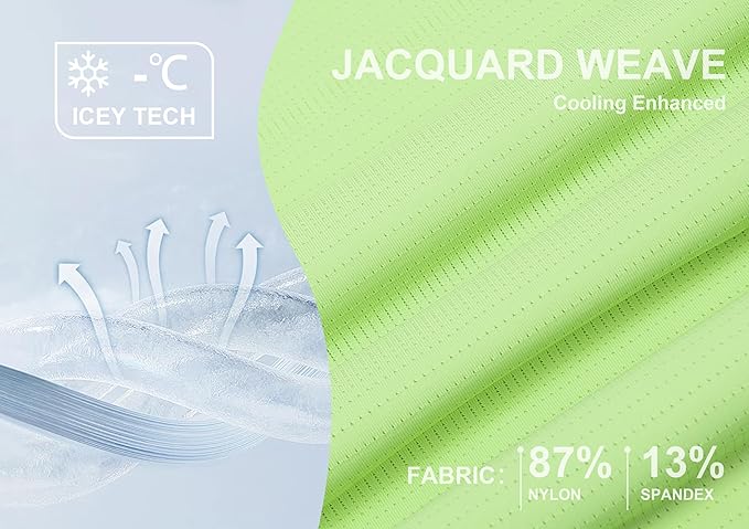 Esabel.C Jacquard Golf Shirts for Men Moisture Wicking Short Sleeve Performance Dry Fit Active Mens Polo Shirts