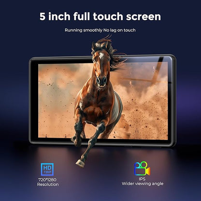 128GB MP3 Player with Bluetooth and WiFi，Music Video Player with Spotify Pandora,Amazon Music, 5" Touch Screen Android MP4 MP3 Player for Kids with Audible, YouTube, Spotify Kids,up to 256GB(Black)