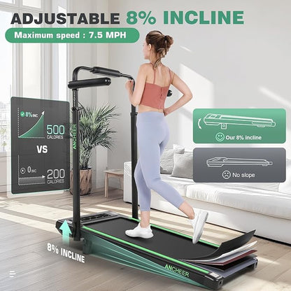 Walking Pad Treadmill with Desk Workstation,3.0 HP Foldable Treadmills with 12% Incline & Handle Bar,300lbs Capacity,2s Folding,Ultra-Quiet,Small/Compact Under Desk Treadmills for Home Ofiice