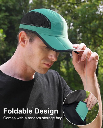 GADIEMKENSD Mens Folding Outdoor Hat Long Brim UPF 50+ Sun Protection
