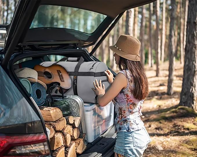 40L/60L/90L Large Waterproof Duffle Bag Backpack for Men, Mens Duffel Backpack Bags for Traveling, Heavy Duty (Grey, 60L)