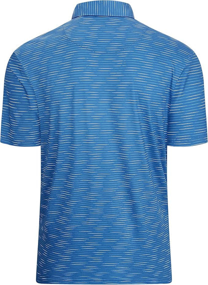 Esabel.C Jacquard Golf Shirts for Men Moisture Wicking Short Sleeve Performance Dry Fit Active Mens Polo Shirts