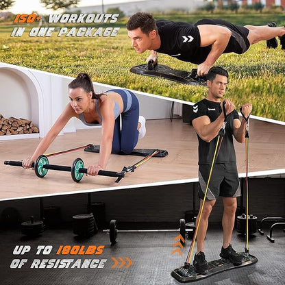 LALAHIGH Portable Home Gym System: Large Compact Push 20 Fitness