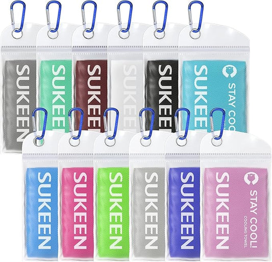Sukeen Cooling Towel,Instant Evaporative Cooling for Sports,Yoga,Golf,Gym,Neck,Workout and More(40”x 12”)