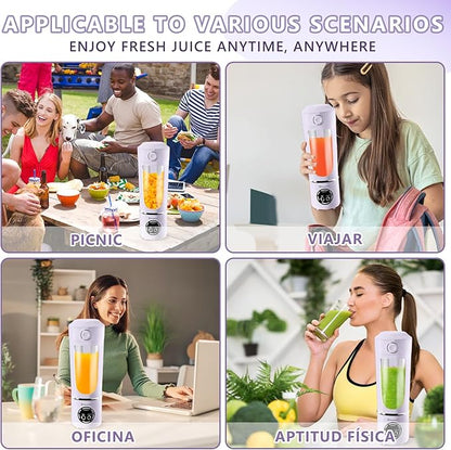 EasySpeed Personal Portable Blender,USB Type-C Rechargeable,700ml Juicer Cup,12 Stainless Steel Blades,4 Gear Modes,1500mAh Battery Capacity,Perfect for Fresh Juice at Home (Purple)