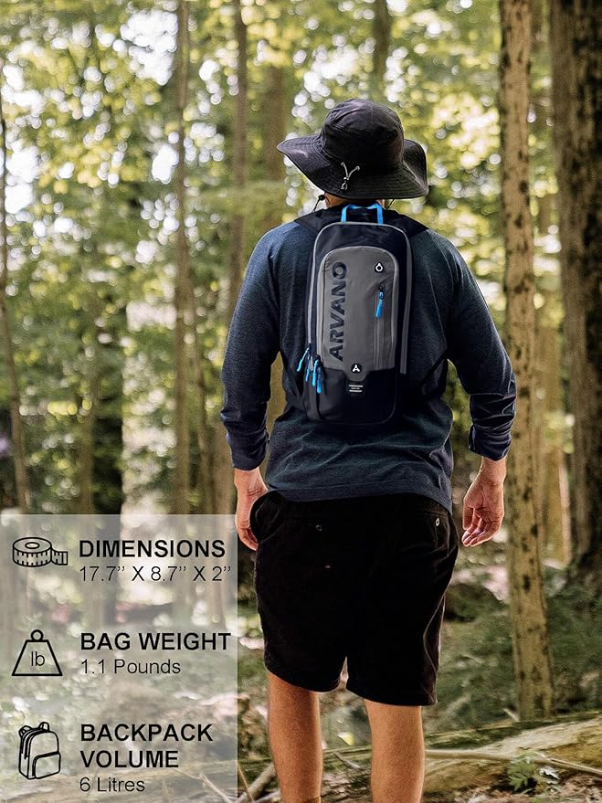 Hydration Backpack, Lightweight Hydration Pack with 2L Water Bladder, 6L Water Backpack for Men Women Cycling, Hiking, Mountain Biking, Skiing