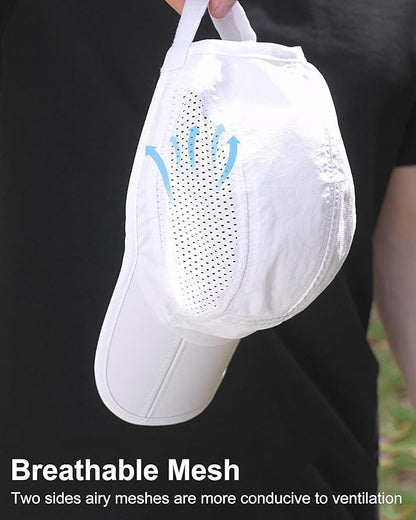 GADIEMKENSD Mens Folding Outdoor Hat Long Brim UPF 50+ Sun Protection