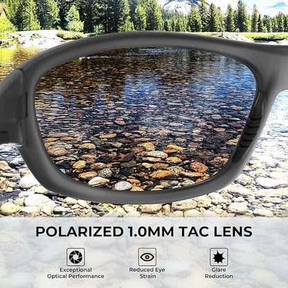 KastKing Hiwassee Polarized Sport Sunglasses for Men and Women, Wrap Sunglasses for Fishing Cycling and Running,UV Protection