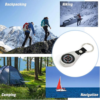 2 Pack Style Key Ring Compass