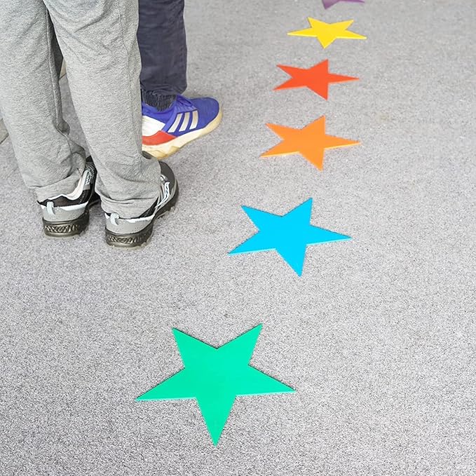 12pcs Colorful Star Arrow Spot Marker Non-Slip Directional