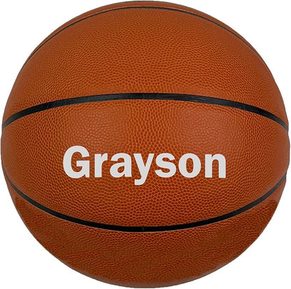 HAMMET Personalized Basketball – Customized Basketball with Your Name or Text – Multiple Colors, Fonts & Designs Available – Durable for Indoor and Outdoor - Ideal Gift for Son, Daughter, Boy or Girl