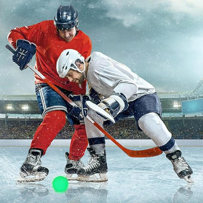 Elcoho Ice Hockey Puck, Glow in The Dark Party Pucks, Green Floor Puck Bulk with Drawstring Bag for Youth Adults Outdoor Indoor Sports Games Practicing & Training