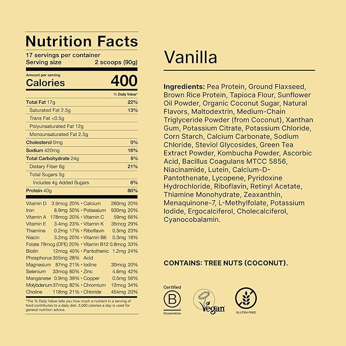 Huel Black Edition | Vanilla 40g Vegan Protein Powder | Nutritionally Complete Meal | 27 Vitamins and Minerals, Gluten Free | 17 Servings | Scoop not included to reduce plastic