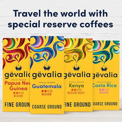 Gevalia Special Reserve Guatemala Single Origin Medium Roast Coarse Ground Coffee (10 oz Bag) (Pack of 4)