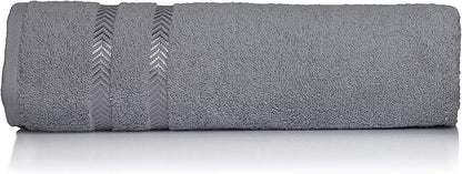 CASA COPENHAGEN Ember, 500 GSM, 16x28 Inches, Hand Towels, Set of 12 Towels, Super Soft and Absorbent, Egyptian Cotton Towels for Bathroom & Kitchen - Light Grey +White +Black +Dark Grey