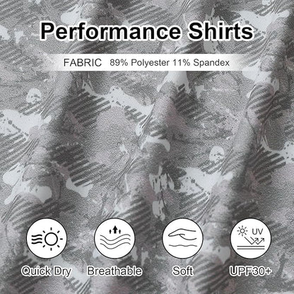 Golf Shirts for Men - Moisture Wicking Short Sleeve Performance Sport Casual Striped Collared Mens Polo Shirt