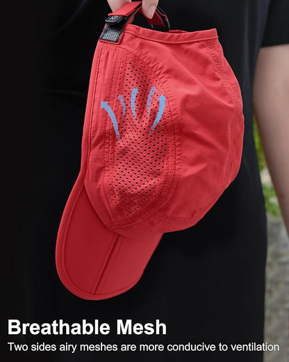 GADIEMKENSD Mens Folding Outdoor Hat Long Brim UPF 50+ Sun Protection