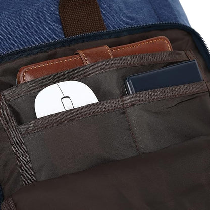 Kalesi Gym Duffle Bag Backpack 4-Way Vintage canvas with Shoes Compartment for travel Sport Hiking laptop (Vintage blue)