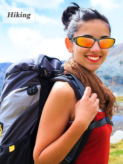 Frienda 6 Pack Polarized Sport Sunglasses for Men Multipack Fit over Glasses Pack Lot Set Men's Sport Fishing Eyeglasses