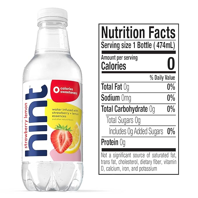 Hint Fruit-Infused Bottled Water, 4-Flavor Red Variety Pack - Sugar Free Flavored Water with Zero Calories, Natural Fruit Essences, and No Artificial Sweeteners - 16 Fl Oz (Pack of 12)