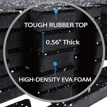 0.56 Inch Thick 48 Sq Ft Gym Flooring 12 Tiles