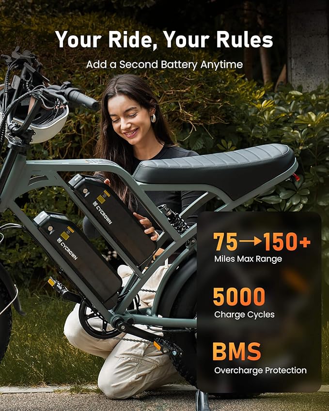 Electric Bike for Adults,Peak 1000W/1500W Motor,20/28MPH 55-150Mile ebikes for Adults with 10.4AH/13AH/26AH Battery,20" Fat Tire Electric Dirt Bike Commuting Off Road Ebike, UL2849