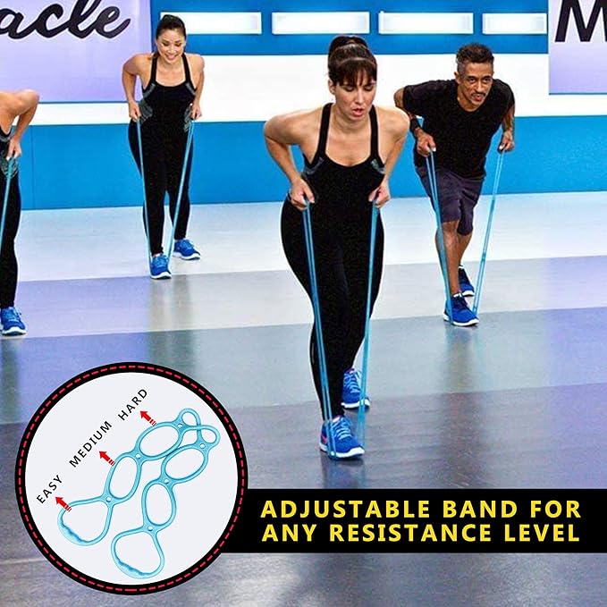 Walk at Home Workout Bands 7 Ring Adjustable Resistance Bands for Working Out Home Workout Walking Exercise Workout Bands Fitness Program Exercise Bands Stretch Bands for Recovery