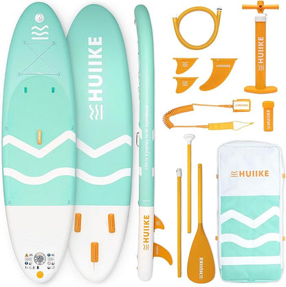 Inflatable Paddle Board for Adults with Accessories Included, Oar, Fins, Pump. Stand Up Paddleboard Great Stability and Resistance. 10’ x 33" x 5.9", Maximum Load 286 lb