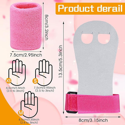 2 Gymnastics Grips Wristbands Sets for Girls Youth Kids