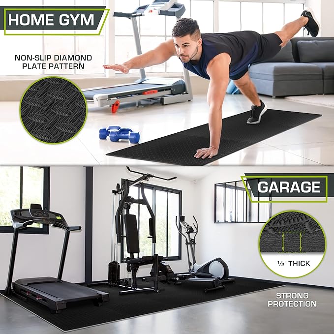 ProsourceFit Puzzle Exercise Mat ½ in 24 in 24 in 144 Sq 36 Tiles