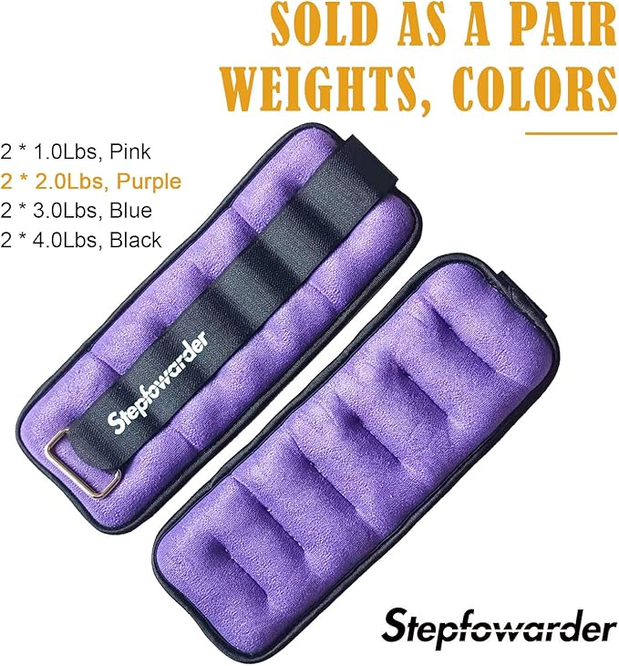 1-4 Lbs Ankle Weights Pair Set with Adjustable