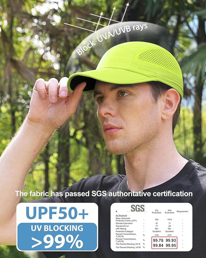 GADIEMKENSD Mens Folding Outdoor Hat Long Brim UPF 50+ Sun Protection