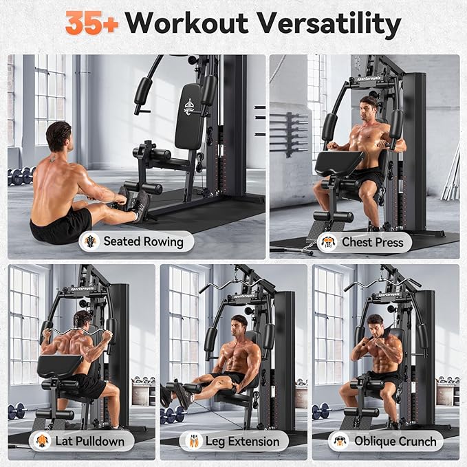 Home Gym, Multifunctional Home Gym Equipment, Workout Station 154LBS Weight