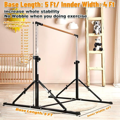 4FT/5FT Gymnastic Bar Set Gymnastics Horizontal Bar Gymnastics Kip Bar for Kids Home Use