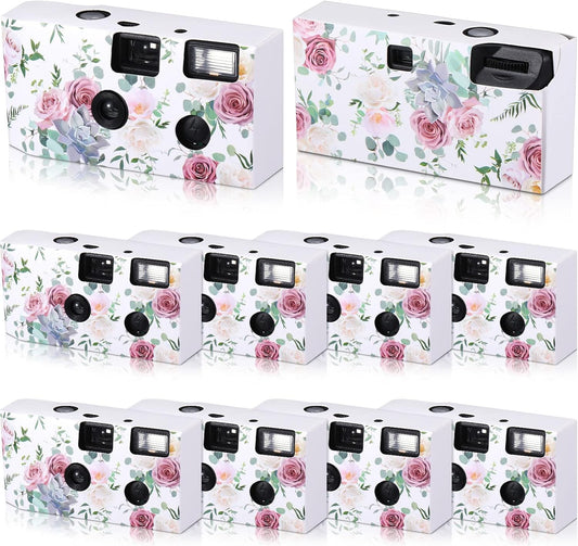 10 Pack Disposable Camera for Wedding Bulk, 34mm Single Use Camera Bulk with Flash for Gathering Wedding Travel