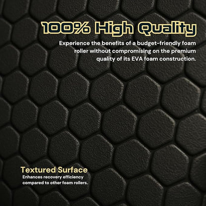 FitNation Foam Roller – High-Density Foam Muscle Roller – Textured Foam Rollers for Muscle Massage, Stretching, Pilates, Yoga