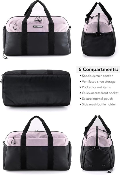 Fitgriff® Gym Bag V2 for Men and Women with Shoe & Wet Compartment - Duffle Bag for Travel, Sports, Fitness and Workout