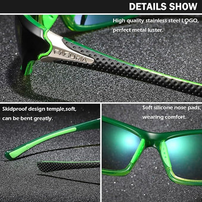 FAGUMA Sports Polarized Sunglasses For Men Cycling Driving Fishing UV400 Protection