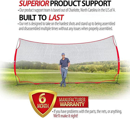 20x10ft Sports Net | 200 SQ feet of Protection | Multi Sport Netting Barrier, Sports Net, Baseball Netting Backstop | Perfect for Golf, Baseball, Basketball, Soccer, Lacrosse, Hockey