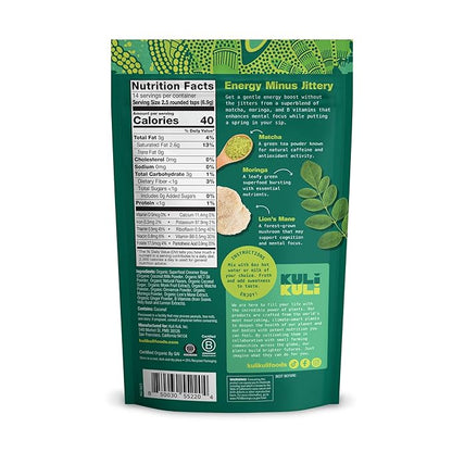 KULI KULI Organic Matcha Moringa Superfood Latte, 3.41 OZ
