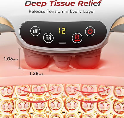 Electric Abdominal Massager, Stomach Massager for Digestion, Belly Cellulite Massage for Flattening Belly,Relieves Discomfort Caused by Bloating, Constipation,Stomach Pain, Gifts for Mom