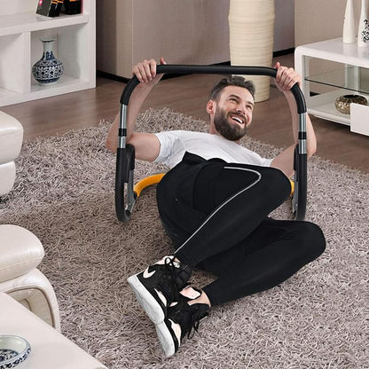 Goplus Ab Fitness Crunch, Portable Ab Roller for Core Strength, Sit Up, Abdominal Machine, Exercise Crunch Trainer Workout Exerciser for Home, Office, Gym