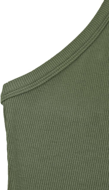 iGENJUN Workout Tops for Women Racerback Basic Tank Summer 2025 Camisole V Neck Slim Fit Ribbed Sleeveless