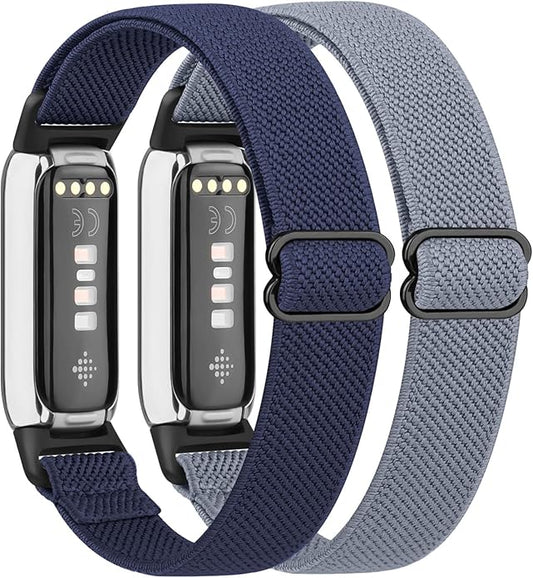 2 Pack Adjustable Elastic Bands for Fitbit Luxe Bands