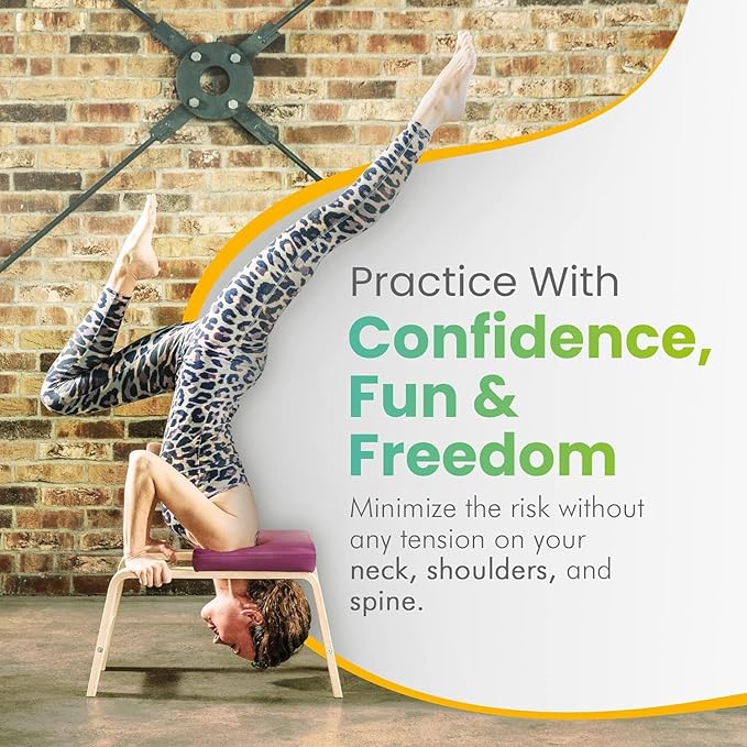 FeetUp - The Original Yoga Headstand Bench, Vegan Handstand Trainer Bench and Stand, Strength Training Inversion Equipment for Relaxation and Strength, Includes App & Starter Kit, #1 Worldwide