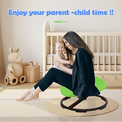 makarci Spinning Chair for Autistic Kids - Kids Sensory Chair, Sit and Spin Toys for Toddlers, Autism Sensory Products for Body Coordination & Balance, Sensory Play(Green)