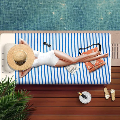 JML Microfiber Beach Towels, Bath Towel Set (4 Pack, 27" x 55") - Extra Large, Soft, Absorbent, Fast Drying, Multipurpose for Hair, Bathroom, Swimming, Fitness, Sport, Yoga -Stripe Pink