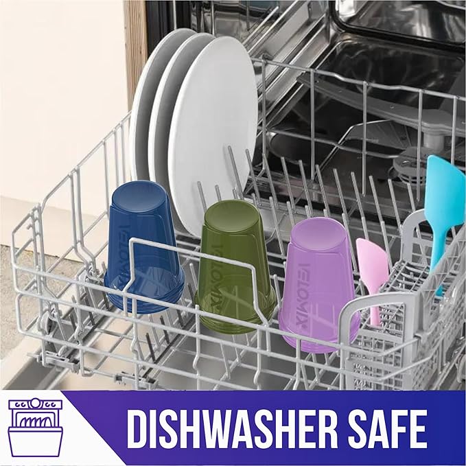 '-6 PACK- Shaker Cups for Protein Shakes 20 oz - 6x Wire Whisk | Leak Proof Protein Shaker Bottle for Protein Shakes, Shaker Bottle Pack for Pre & Post Workout, Shaker Cup (Muted Contrast)