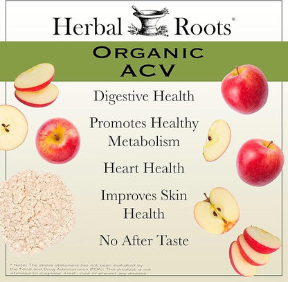 Herbal Roots Certified Organic Skin Health Trio, Apple Cider Vinegar, Fruiting Body Mushroom Blend, Black Elderberry,